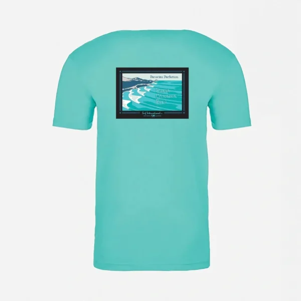 A t-shirt with a picture of the ocean on it.