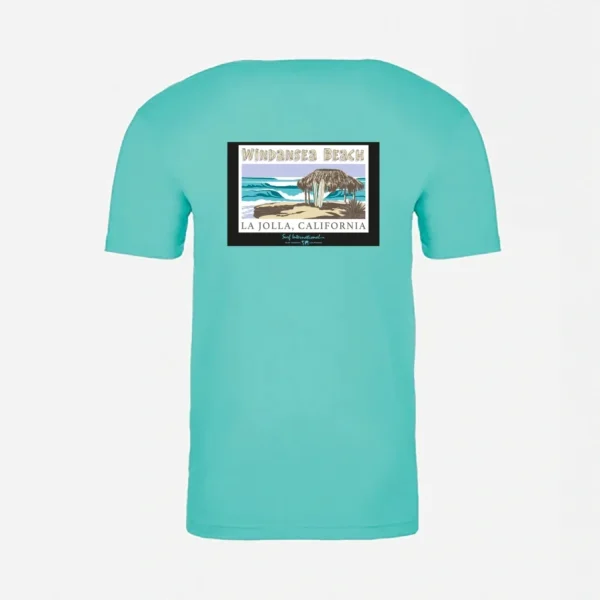 A t-shirt with an image of the ocean.